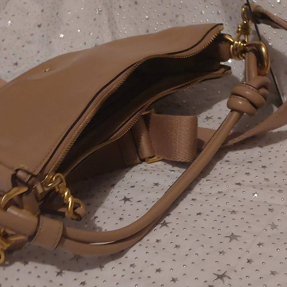 Donna Karan Roslyn Small Leather Hobo Bag - Fawn - Picture 9 of 10